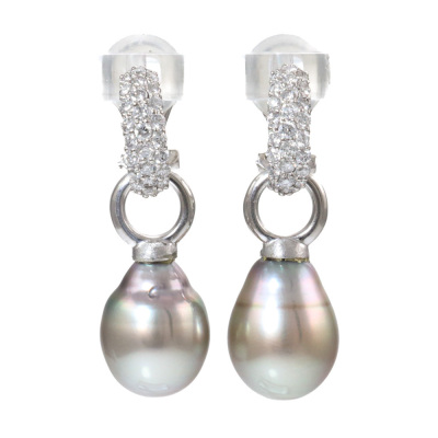 11.2mm & 11.4mm Tahitian Pearl Drop Earrings