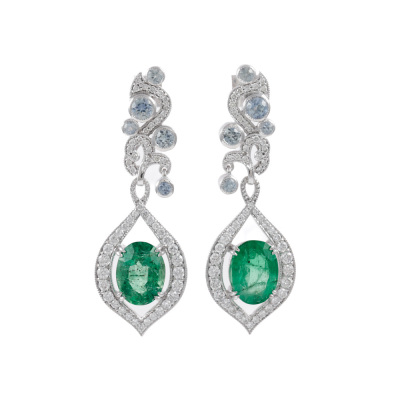 4.59 Zambian Emerald Earrings