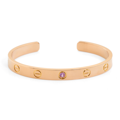 Cartier Love Bracelet, 1 Pink Sapphire