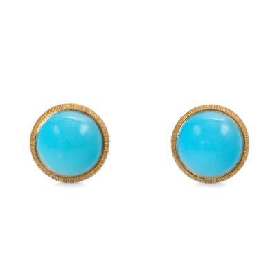 Ole Lynggaard Lotus Turquoise Stud Earrings