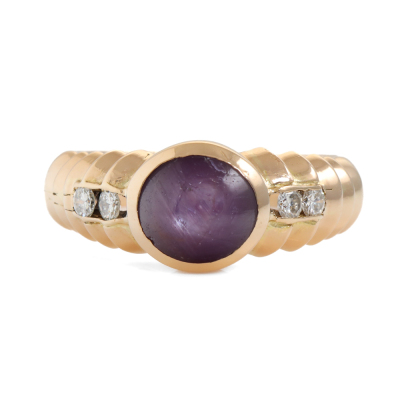 3.20ct Star Ruby and Diamond Ring