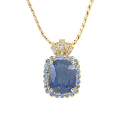 13.90ct Centre Ceylon Sapphire Pendant
