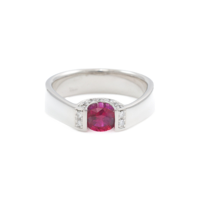 0.54ct Ruby and Diamond Ring