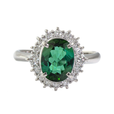 1.68ct Tourmaline and Diamond Ring
