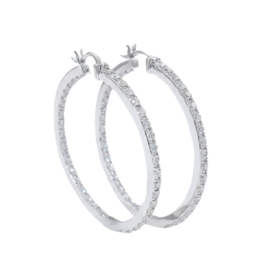 2.40ct Diamond Hoop Earrings