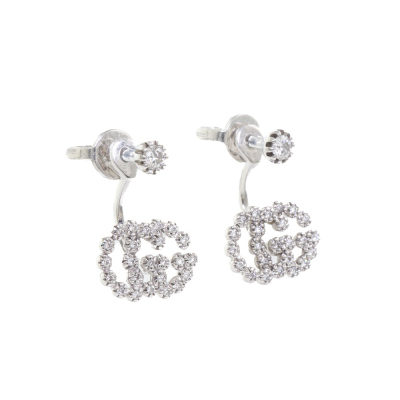 Gucci GG Running Drop Diamond Earrings