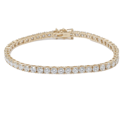 7.42ct Round Diamond Tennis Bracelet