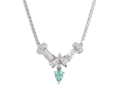 0.26ct Tourmaline & Diamond Pendant