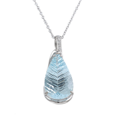 12.25ct Aquamarine and Diamond Pendant