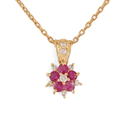 Ruby and Diamond Pendant