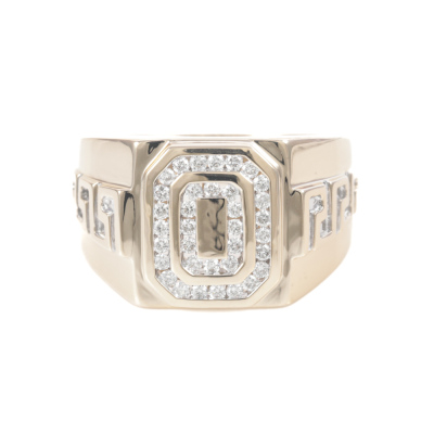 0.48ct Diamond Mens Gold Ring 11.8g