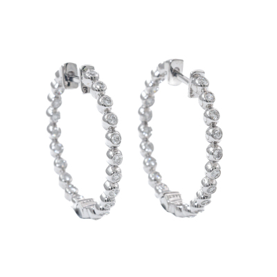 0.50ct Diamond Hoop Earrings