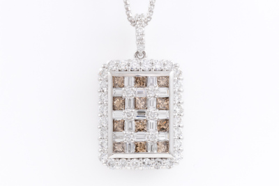 2.00ct White & Fancy Brown Diamond Pendant