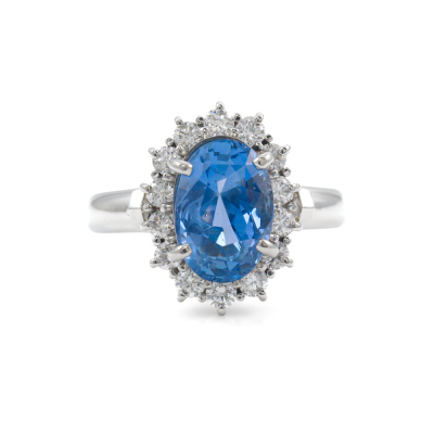 4.82ct Unheated Sri Lankan Sapphire Ring