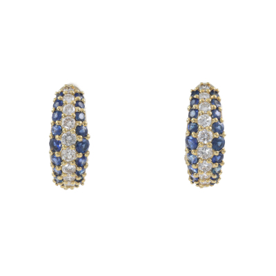1.38ct Sapphire & Diamond Earrings