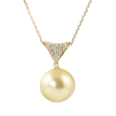15.3mm Golden South Sea Pearl Pendant