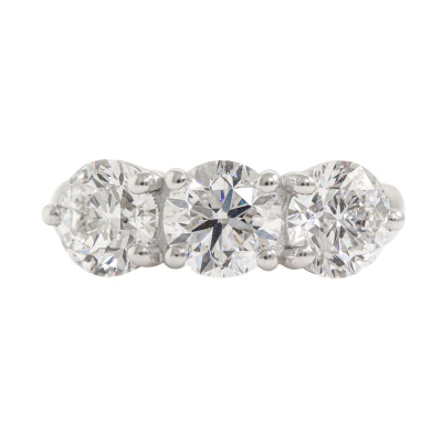 3.00ct Diamond Trilogy Ring GIA F-G SI1-2