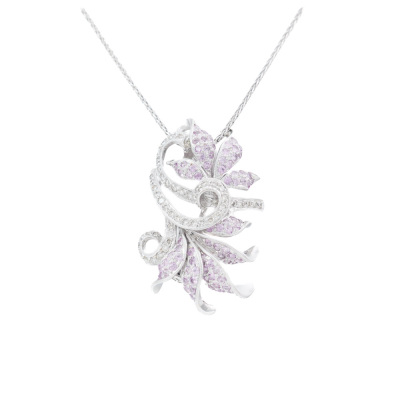 0.80ct Sapphire & Diamond Pendant