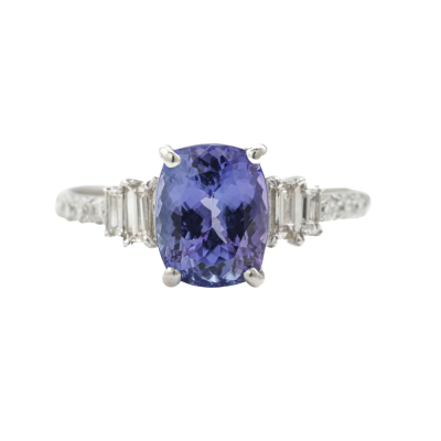 2.65ct Tanzanite and Diamond Ring