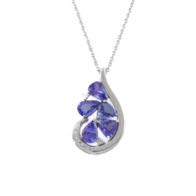 6.18ct Tanzanite and Diamond Pendant