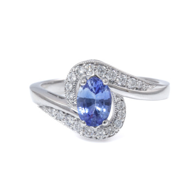 101ct Ceylon Sapphire & Diamond Ring GSL