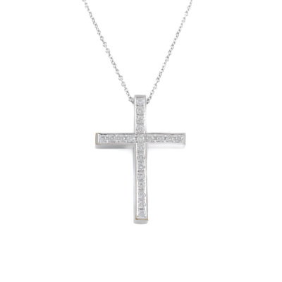 1.03ct Diamond Cross Pendant