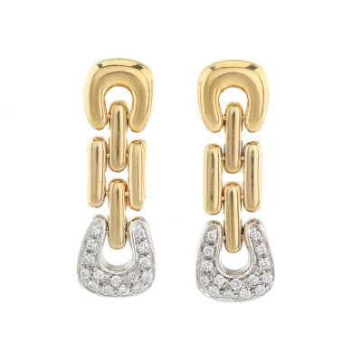 Diamond Drop Earrings 18ct Gold 9.3g