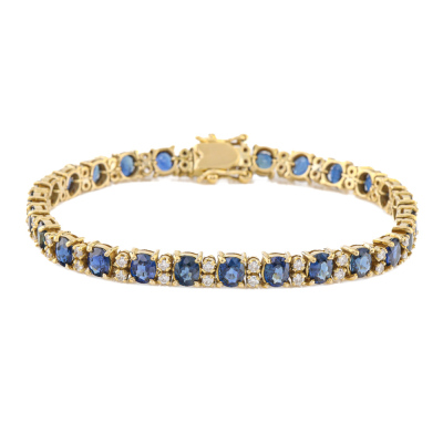 7.50ct Sapphire and Diamond Bracelet