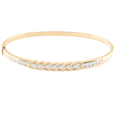 1.05ct Diamond Gold Bangle