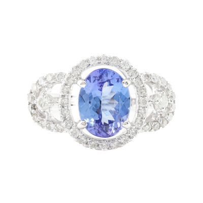 2.19ct Tanzanite and Diamond Ring