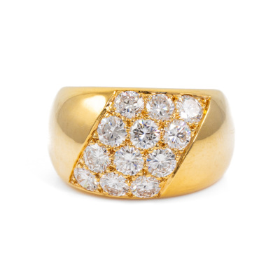 Cartier Vintage Diamond Bombe Ring