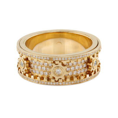 1.72ct Diamond Cog Moving Mens Ring