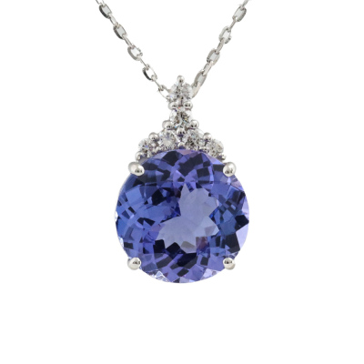 2.65ct Tanzanite and Diamond Pendant