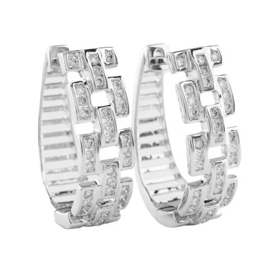 0.49ct Diamond Hoop Dress Earrings