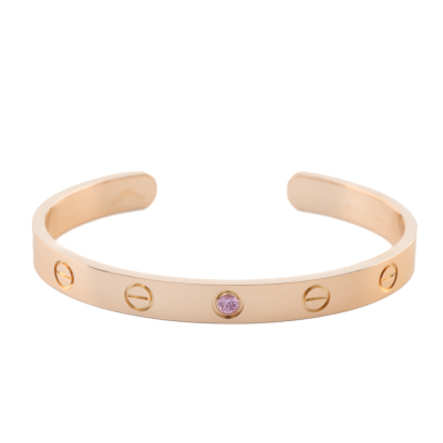 Cartier Love Bracelet, 1 Pink Sapphire