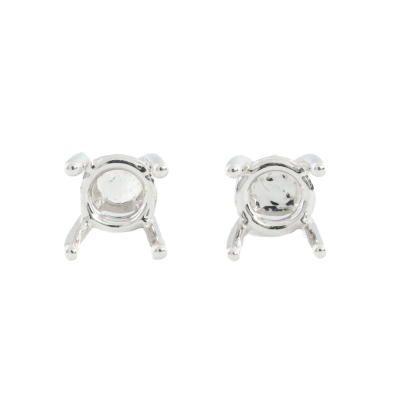 18ct White Gold Stud Earrings Mounting