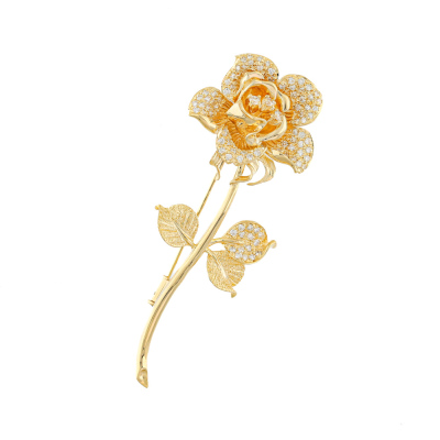 1.00ct Diamond Flower Brooch