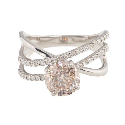 1.54ct Dark Champagne Diamond Ring GSL