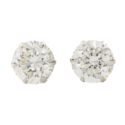 1.09ct Round Diamond Stud Earrings