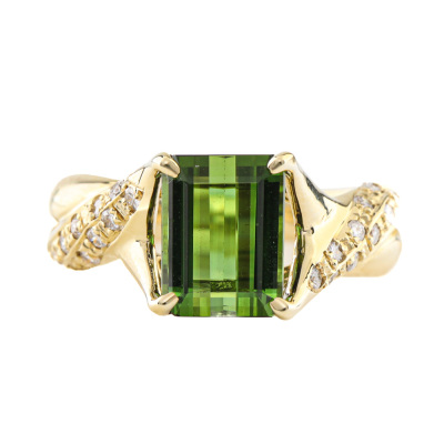 3.00ct Tourmaline and Diamond Ring