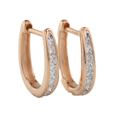 0.27ct Diamond Hoop Earrings