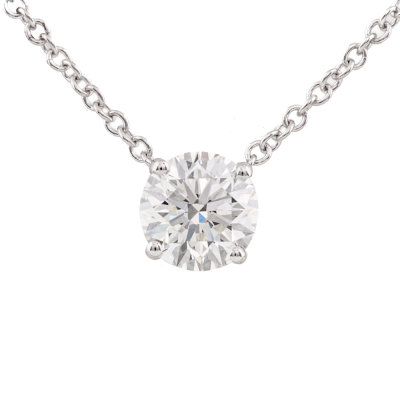 0.90ct Diamond Solitaire Pendant GIA G VVS1