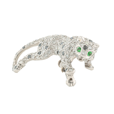 1.95ct Diamond Panther Brooch