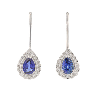 1.52ct Sapphire and Diamond Earrings
