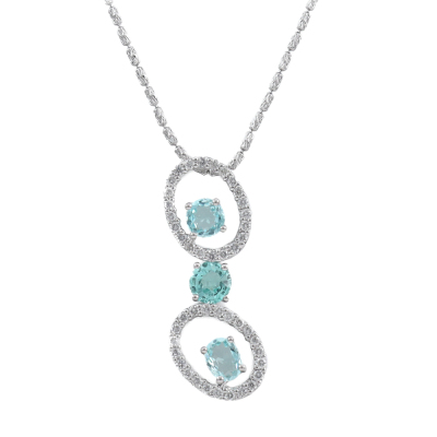 1.05ct Paraiba Tourmaline & Diamond Pendant