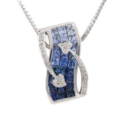 3.00ct Sapphire and Diamond Pendant
