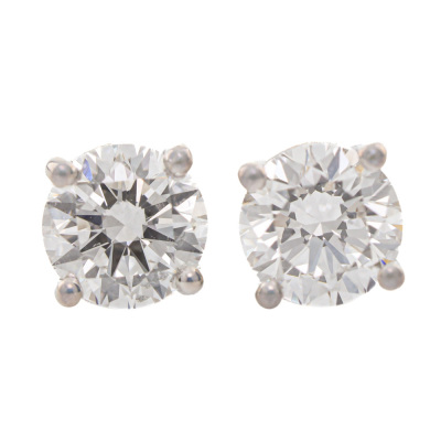 0.85ct Diamond Studs GIA D VVS2