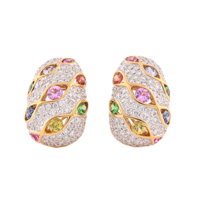 Fairfax & Roberts Sapphire & Diamond Earrings