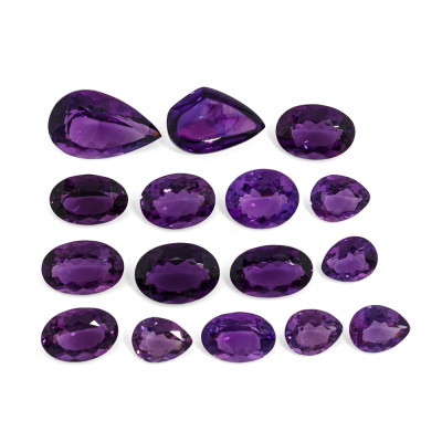 100.93ct Loose Parcel of Amethysts