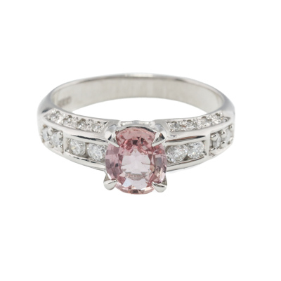 1.08ct Padparadscha Sapphire Ring GIA